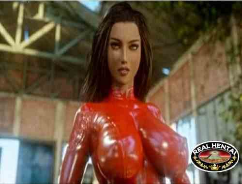 Девушка в красном латексе и зомби мутанты