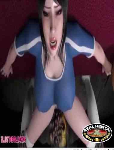 Девушку затрахивает монстр.