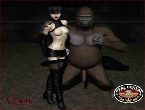 Nina going beserk with ape