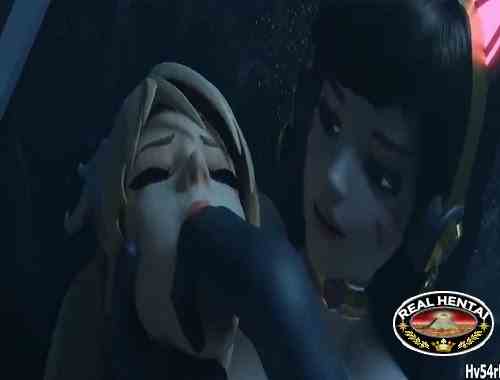 Sexy blonde Mercy gets missioanry sex with Diva in threesome