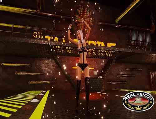 Club girl throats on dance floor