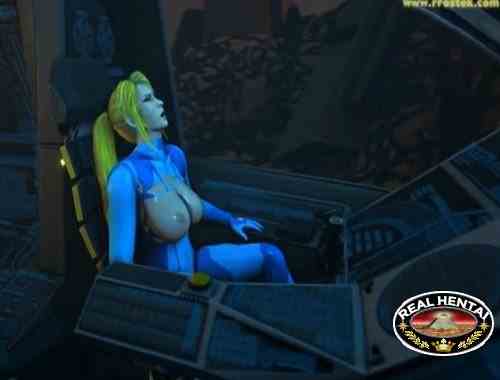 Samus Aran on a strange Alien Planet