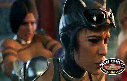 Futa Wonder Woman fucks pussy of a female cat