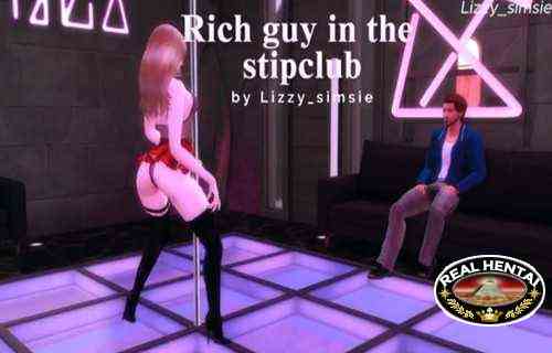 Rich guy with strippers in club