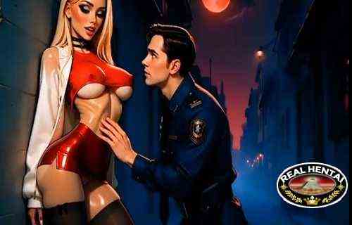 Cop and hooker in the alley